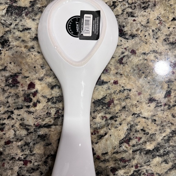 Farmhouse White and Black Butter Dish Set with Spoon and Spreader - Picture 6 of 6